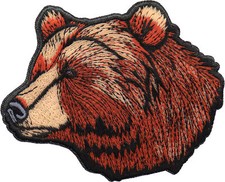 Grizzly Looking Bear Patch - 4x3.25 inch - P7639