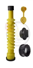 SCEPTER GAS CAN SPOUT KIT Yellow Old School Spout +Stopper +Black Collar +Y Vent