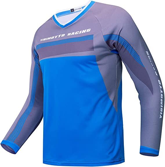 Yibimotto Mens Downhill Long Sleeve Mountain Bike Shirt MTB Jersey Off