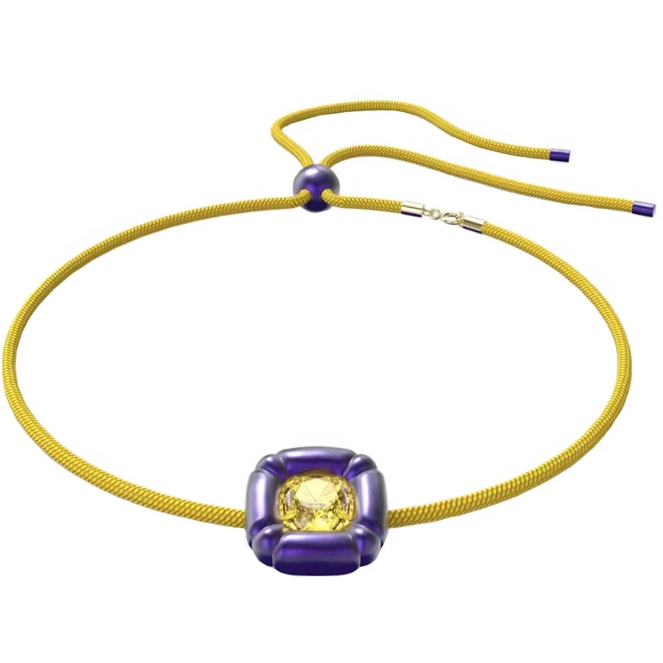 Swarovski Women's Bracelet Dulcis Purple and Yellow Cushion Cut Crystals 5613645