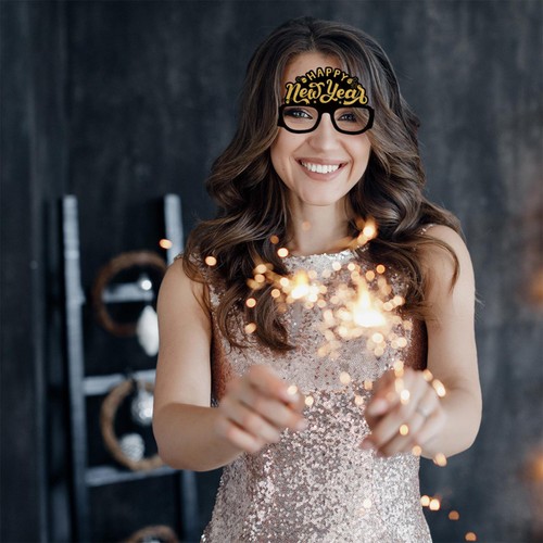 New Years Eve Glasses 2025 Glasses Paper Glasses Frame 6X Pack amazing - Bild 3 von 5
