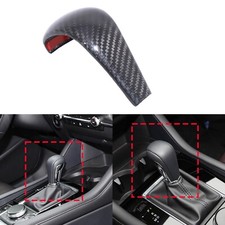 Real Carbon Fiber Central Gear Shift Knob Head Cover Trim For Mazda 3 2020-2022