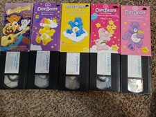 CARE BEARS VHS Lot of 5 Vintage Cartoons, Nelvana