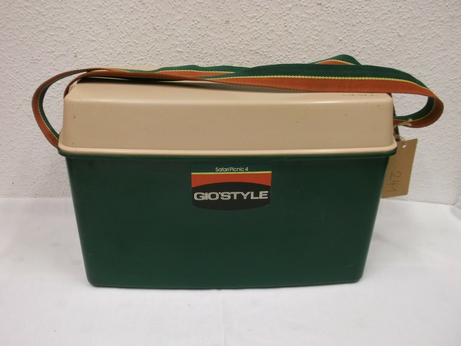 Maleta picnic años 60 70 Gio Style AS66 con accesorios camping 43x18 cm 60s 70s