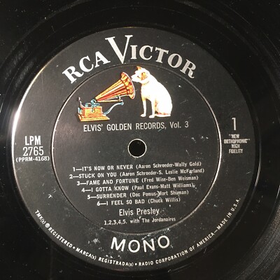 ELVIS PRESLY Elvis' Golden Records Vol 3 - 1963 First Press RCA