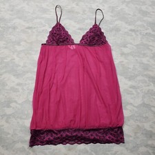 Victoria Secret Babydoll Nightie Womens Medium Pink Sheer