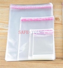 NEW 100pcs 2''-22'' Resealable Opp Plastic Self Adhesive Seal Bag