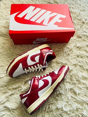 Size 7.5 W Nike Dunk Low PRM Team Red/Vintage Red FJ4555-100