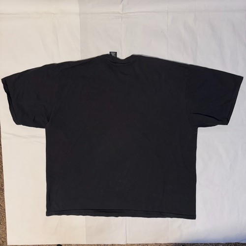 Y2K JNCO Tribal Flame Bass Rock Guitar Black Graphic Tshirt - 2XL - Picture 7 of 8