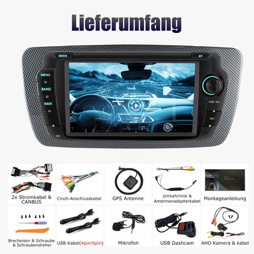 Android 14 Autoradio DVR CarplayGPS Navi RDS +Kam Für Seat Ibiza IV 6J 2009-2013 - Bild 15 von 15