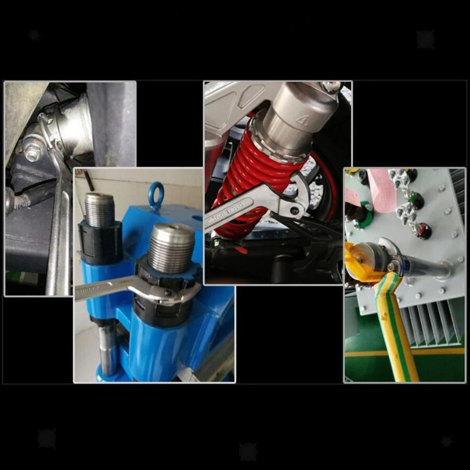 Adjustable Hook Wrench C Spanner Hand Tool for Nuts Bolts 19-76mm Square Head UK - Image 2 of 4