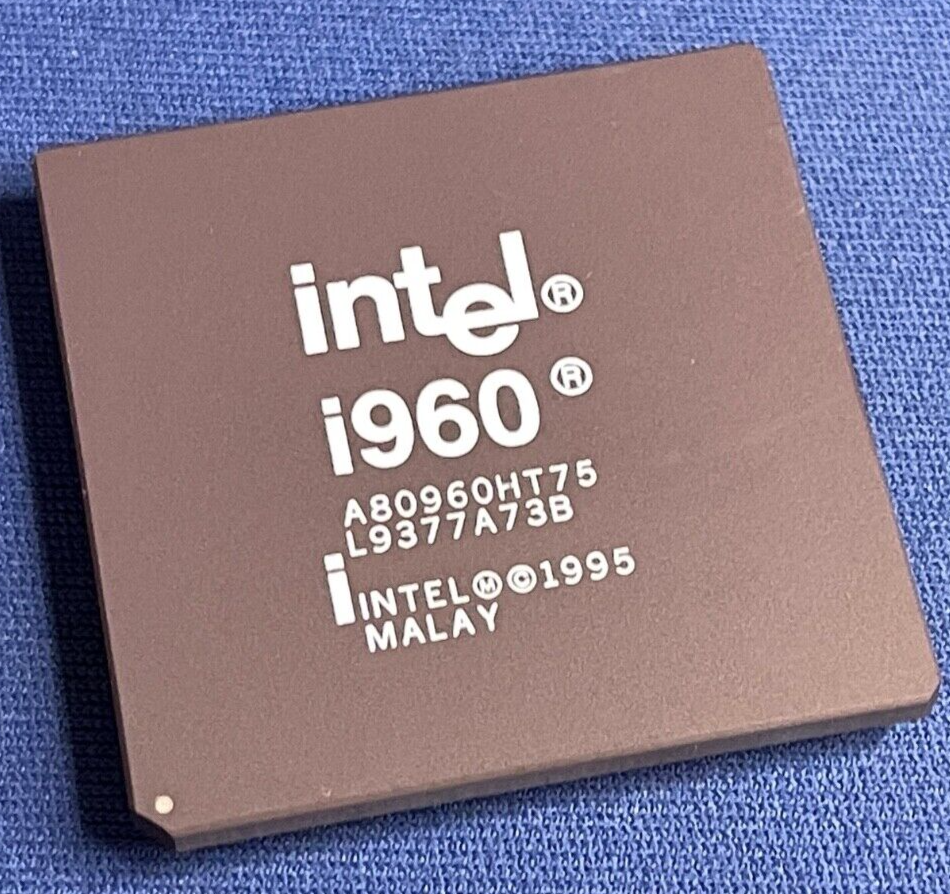 i960 Intel CPU A80960HT75 L9377A73B GOLD Ceramic PGA New! Vintage