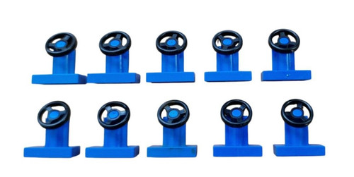 LEGO® 10er Set Lenkrad Lenker 1x2 blau 3829c01