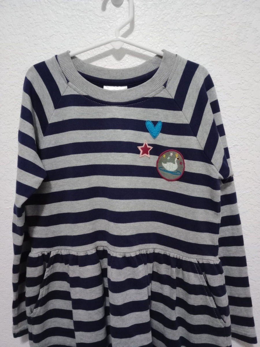 Robe Fille Hanna Andersson Rayée Manches Longues – Taille 140 – Occasion Très Bon État