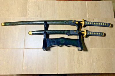 美品 SPADACINI シルク100% プリント アンサンブル 44 13号 FRANKLIN MINT WARRIOR SWORDS OF THE SAMURAI WITH DISPLAY SHELF