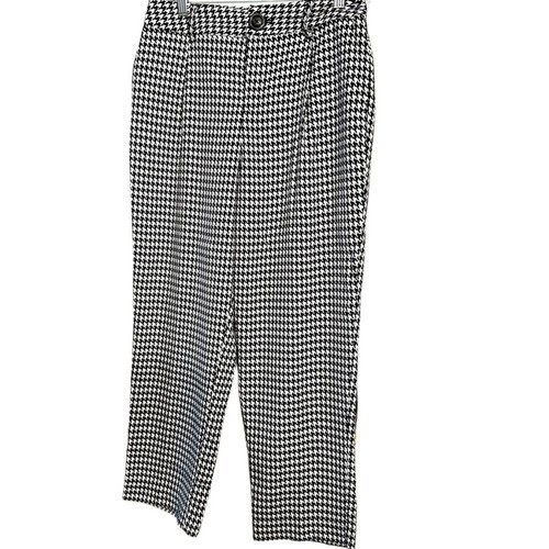 Who What Wear Womens Pleated Wide Leg Pants Black White Houndstooth sz 6 - Bild 1 von 9
