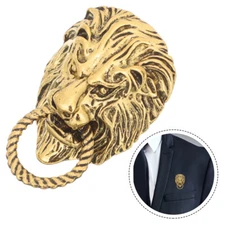 Lion Brooch Pin Lapel Mens Brooches for Suits Vintage Decor Decorate Clothing