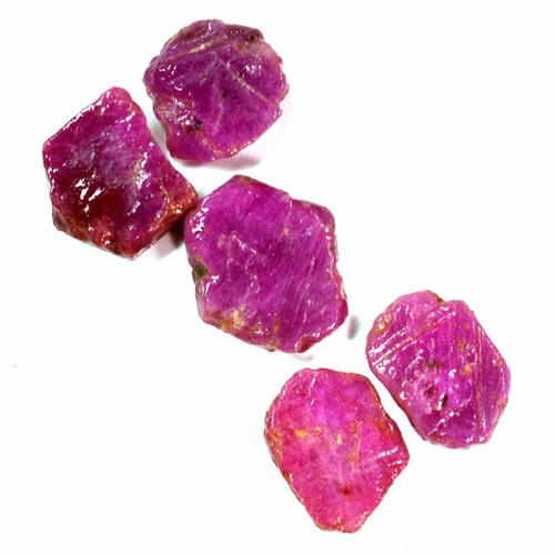 Rubis Naturels 5 Pièces De 0,15 Carats + 2 Rubis Bruts En Cadeau - Pierres Précieuses Rouges
