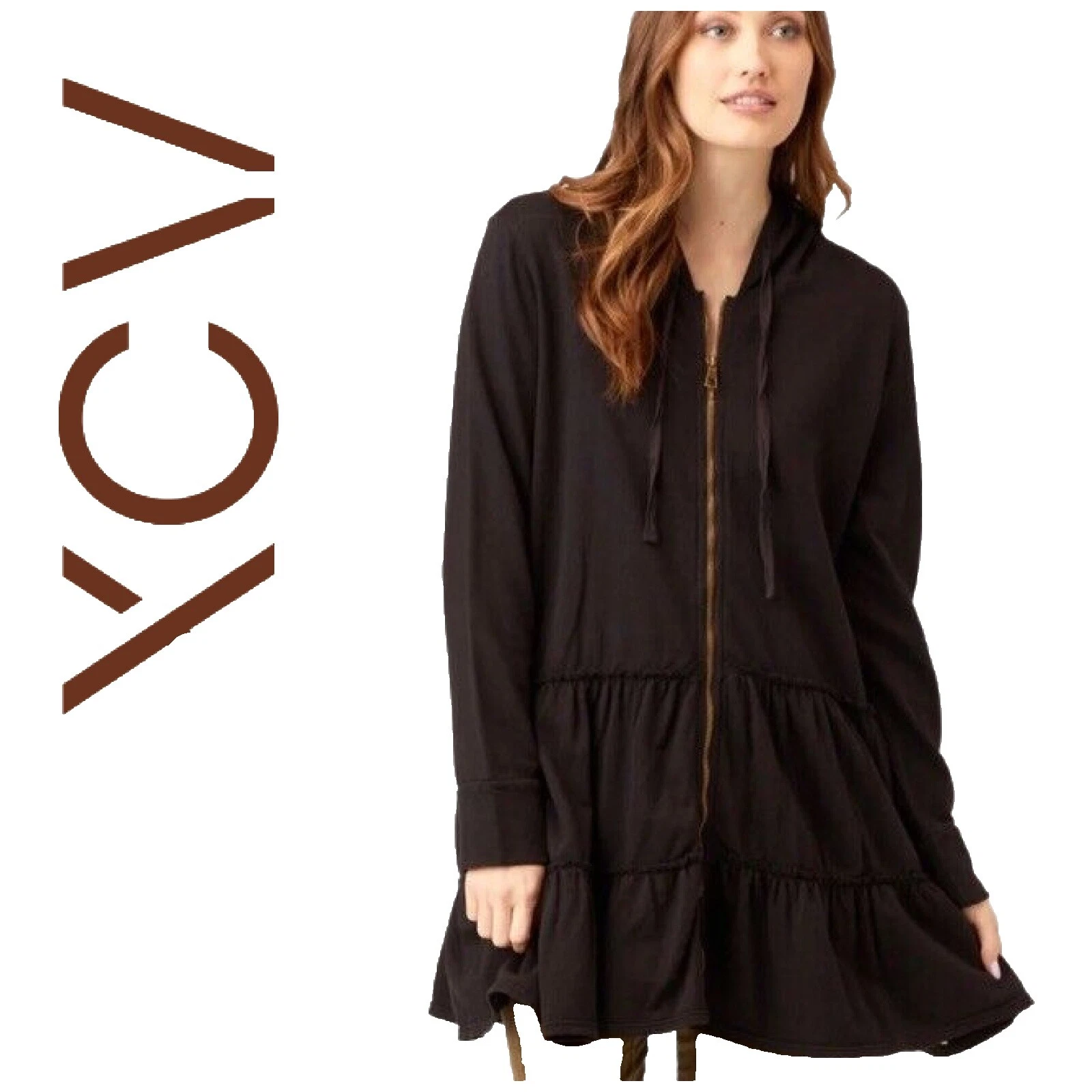 XCVI Negro abrigos, chaquetas y chalecos Casual para Mujeres