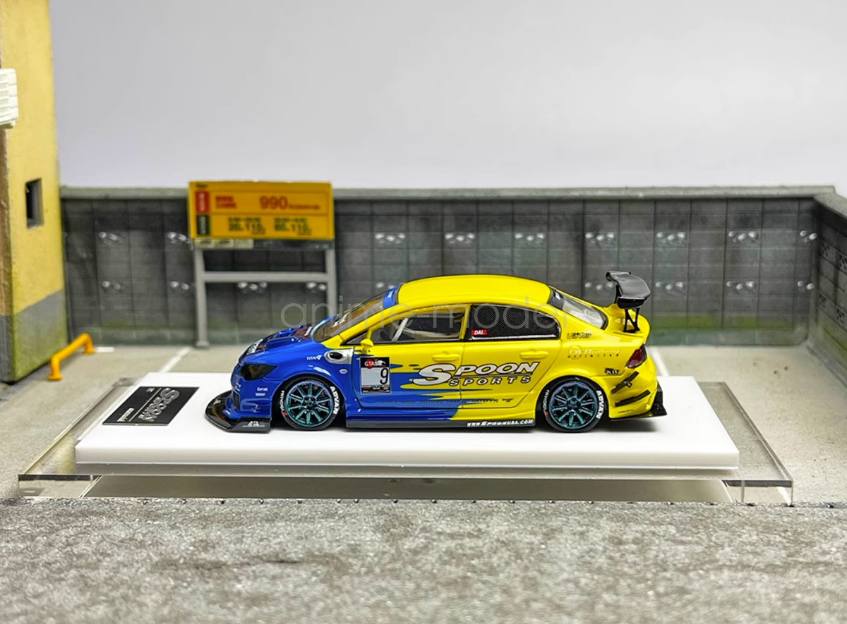 Onemodel 1:64 Civic Type R FD2 Spoon Sports Diecast Resin Car Gift