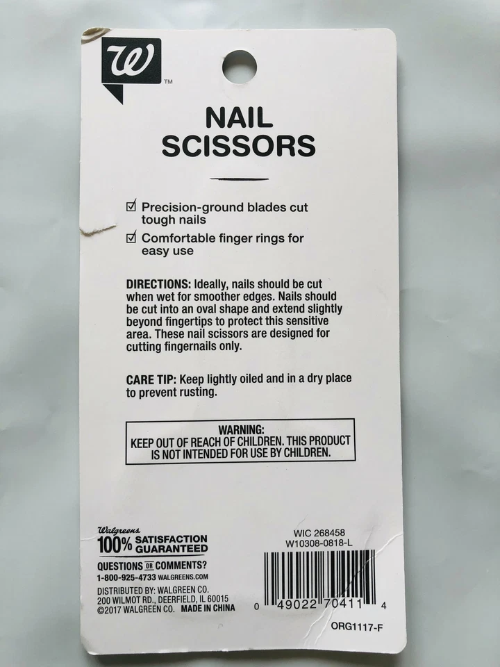 Tijeras para uñas Walgreens cuchillas de tierra de precisión anillos para dedos para fácil uso Foto 2 de 4