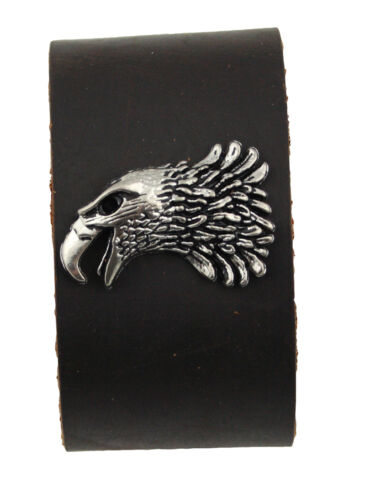 Braun leather bracelet with raven rivets pattern | eBay