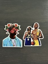 2Pac Vinyl Sticker Pack 2 High Quality HIP HOP Rap Lot Tupac Kobe Flowers