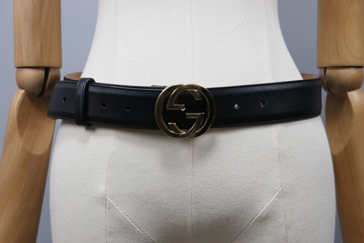 Gucci GG Belt (Black), Size 95 NEW! GUCCI Men main image 4