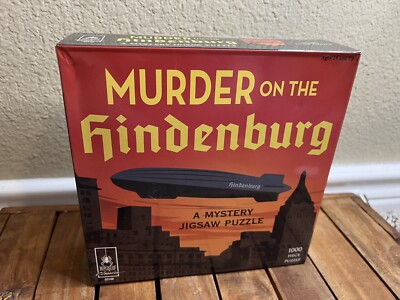 New BePuzzled Murder on the Hindenburg Classic Mystery Jigsaw Puzzle 1000 Pcs