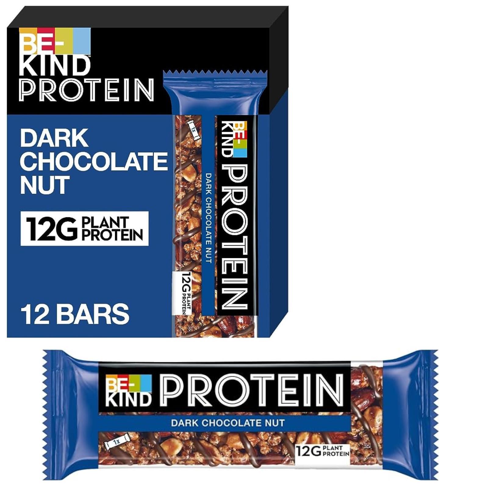 Barrette di Cereali Be-Kind Protein Dark Chocolate Fondente 12 Barrette da 50 g