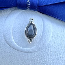 Authentic Pandora Silver Grey Moonstone Pear SINGLE Compose Earring #290646MSG