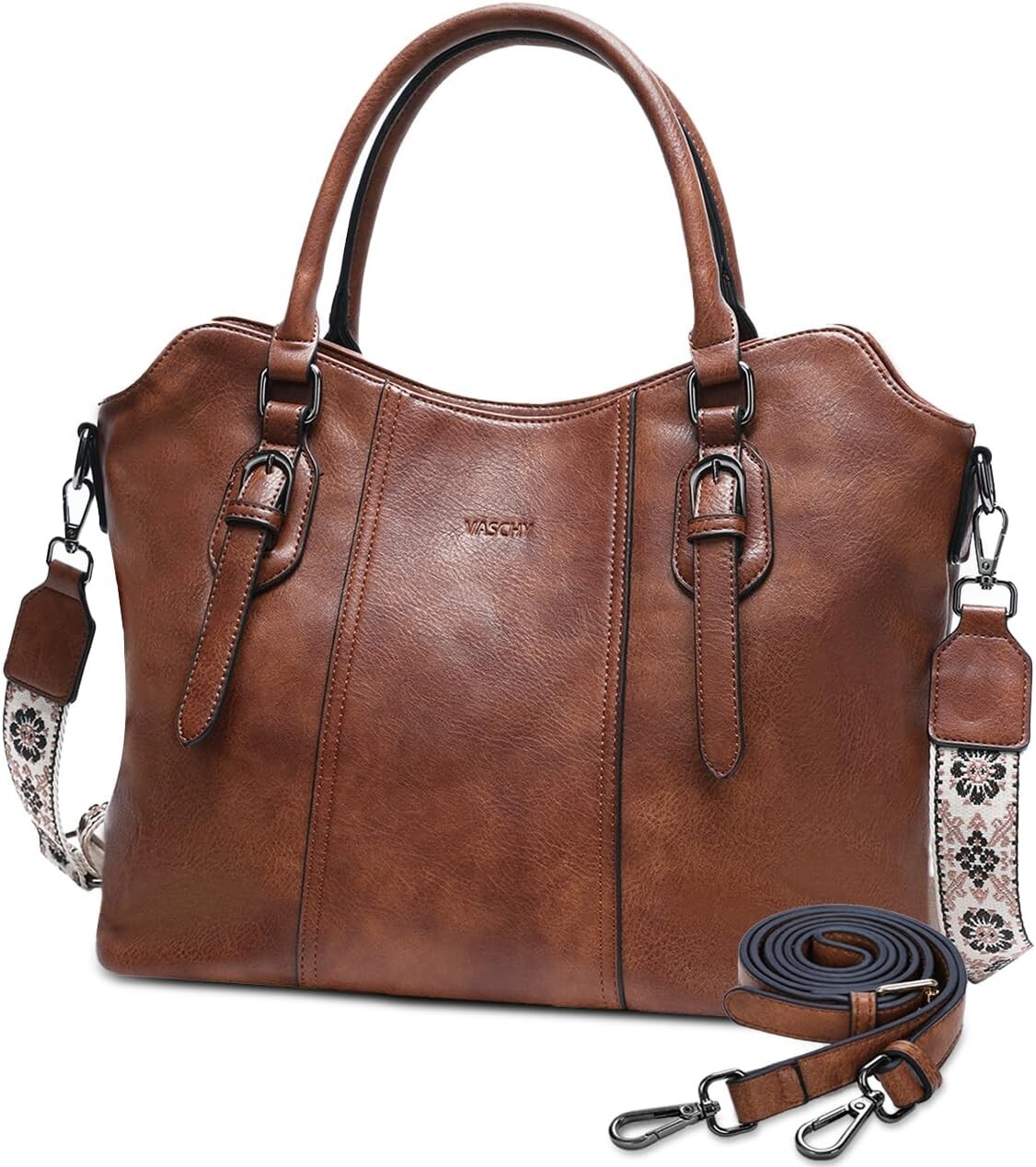 Hobo Bags for Women, Vegan Leather Top Handle Satchel Shoulder Purse Handbag fo