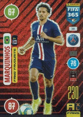 Panini Adrenalyn XL FIFA 365 2021 Nr. 38 Fans' Favourite Marquinhos