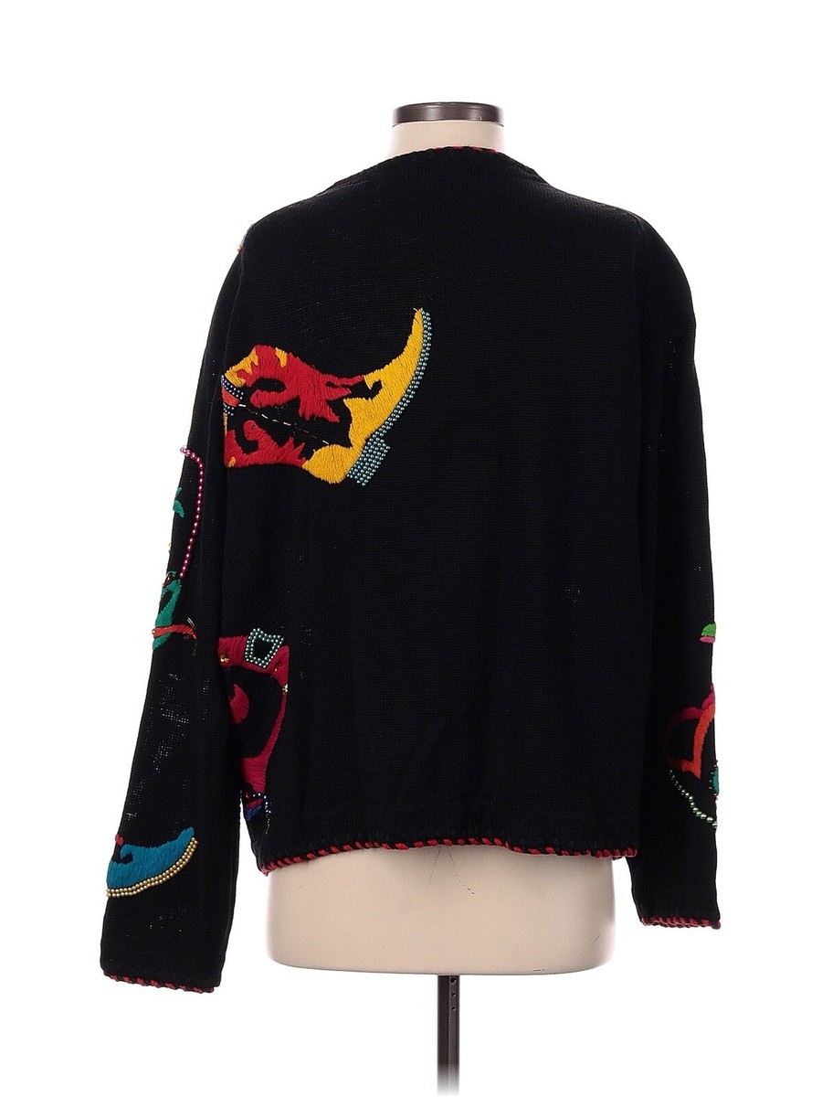 VTG 90's Michael Simon Cowboy Boot Beaded Cardigan Sweater VTG 90's Michael Simon Cowboy Boot Beaded Cardigan Sweater
