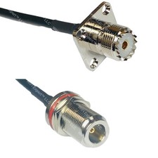 RFC195 UHF Female Flange to N FEMALE BULKHEAD Coax RF Cable USA-Ship Lot