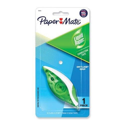 Paper Mate Liquid Paper Dryline Grip Correction Tape White School Office Home - Picture 1 of 2