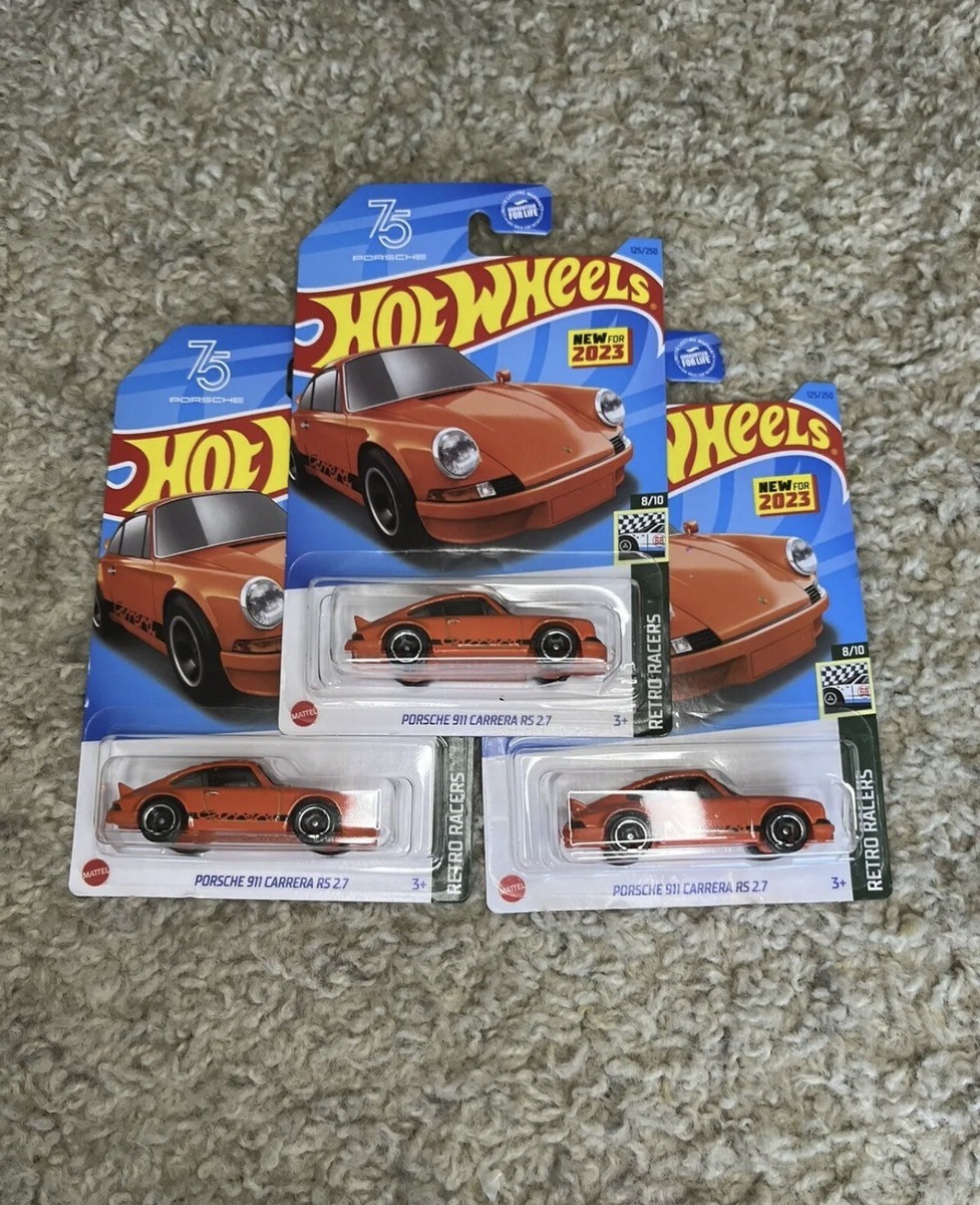 Hot Wheels Porsche 911 Carrera RS 2.7 Orange #125/250 Lot Of 3
