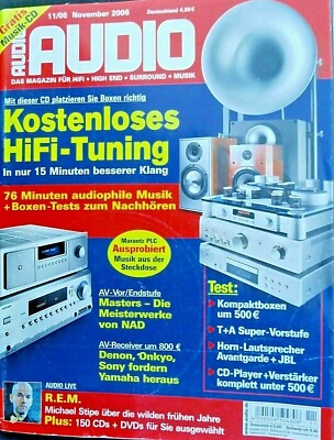 AUDIO 11/06,AVANDGARDE UNO NANO ,JBL ARRAY 1000,AVM V3 NG,T + A P 10,NAD M 15,25