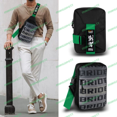 JDM Gradation Crossbody Shoulder Bride Bag With Green Mugen JDM Straps Backpack