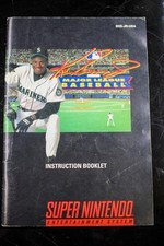 NO GAME- Ken Griffey Jr Major League Basebal Nintendo SNES Authentic Manual Only