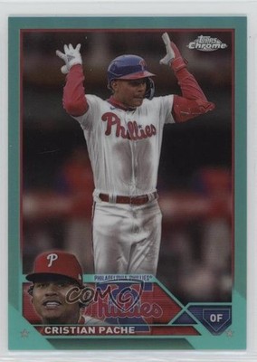 2023 Topps Chrome Update Aqua Refractor 153/199 Cristian Pache #USC24 ut4