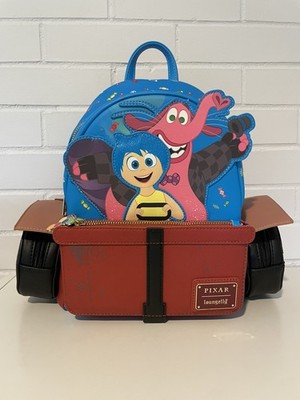 Disney Loungefly Pixar Inside Out Joy & Bing Bong Wagon Mini Backpack - NWT
