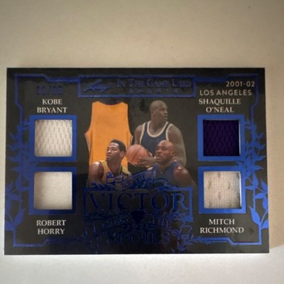Leaf In The Game Used Sports 2001-02 Victor VS-4 Memorabilia 32/35 Lakers
