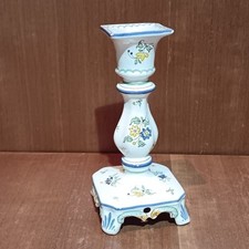 Grand Bougeoir Chandelier En Porcelaine, Moustier, Floral, Fait Main