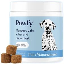 Pawfy Joint Supplement for Dogs - Omega 3 Chews 30 Count - Hip & Joint Health