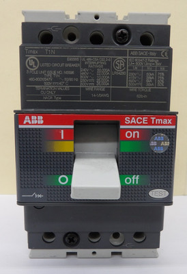 ABB SACE Tmax T1N Circuit Breaker 3 Pole Unit 500V 50/60 Hz 30A
