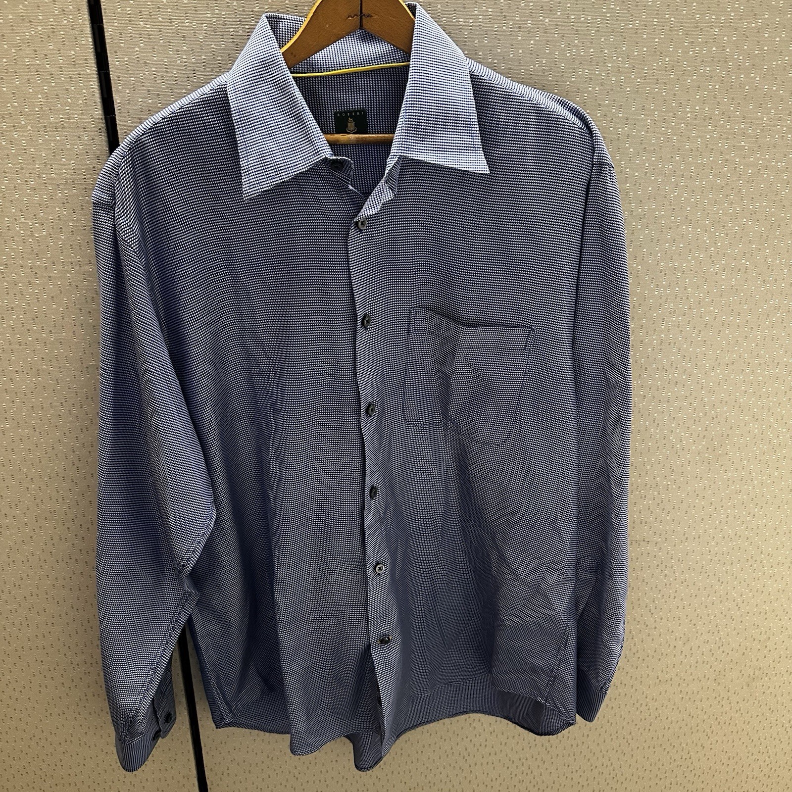 Robert Talbott Blue Geometric Button DownLong Sle… - image 1