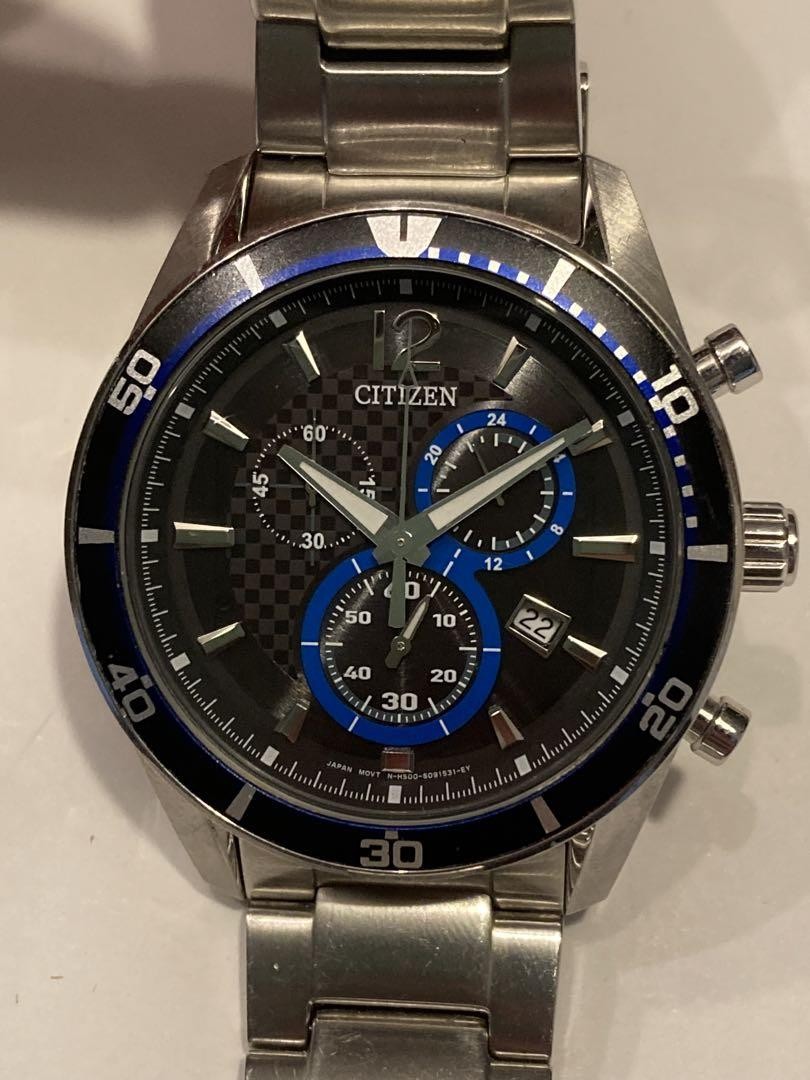 Citizen Men's Chronograph Stainless Steel Watch with Date Display