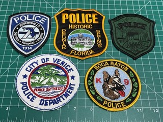 Florida Police Patch Lot of 5