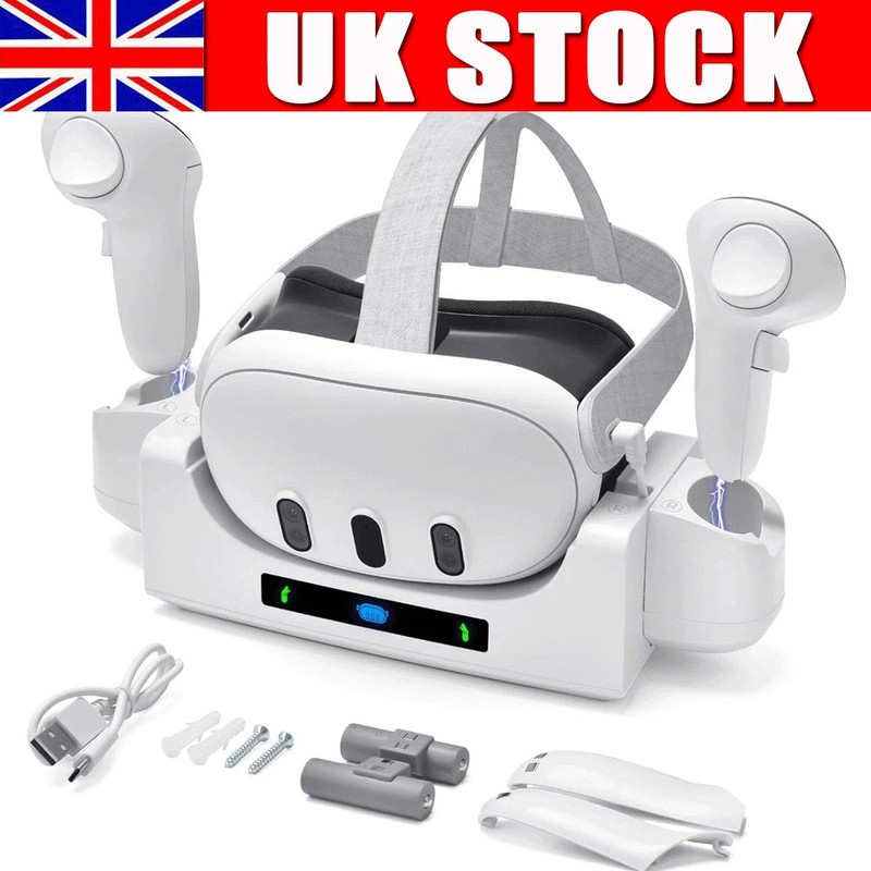 Charging Dock for Oculus/Meta Quest 3 VR Headset Charging Station with Type-C UK